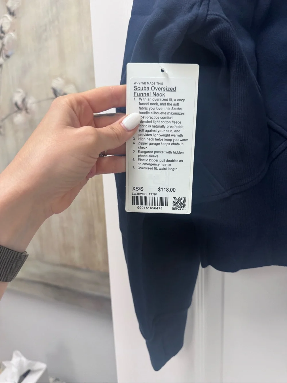 lululemon athletica Navy Scuba Oversized Funnel Neck Hoodie